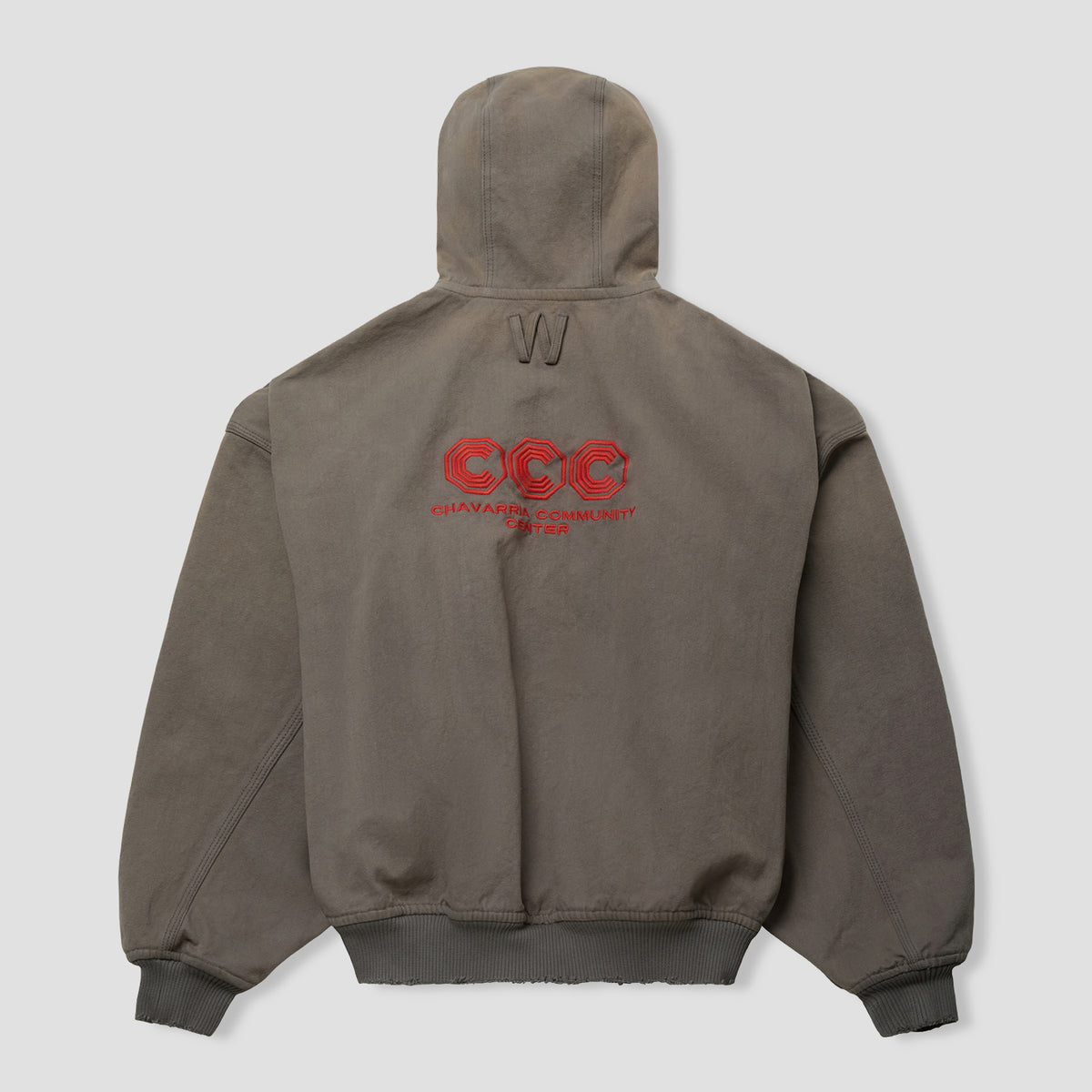 Willy Chavarria Juggernaut Workwear Hoodie Concrete