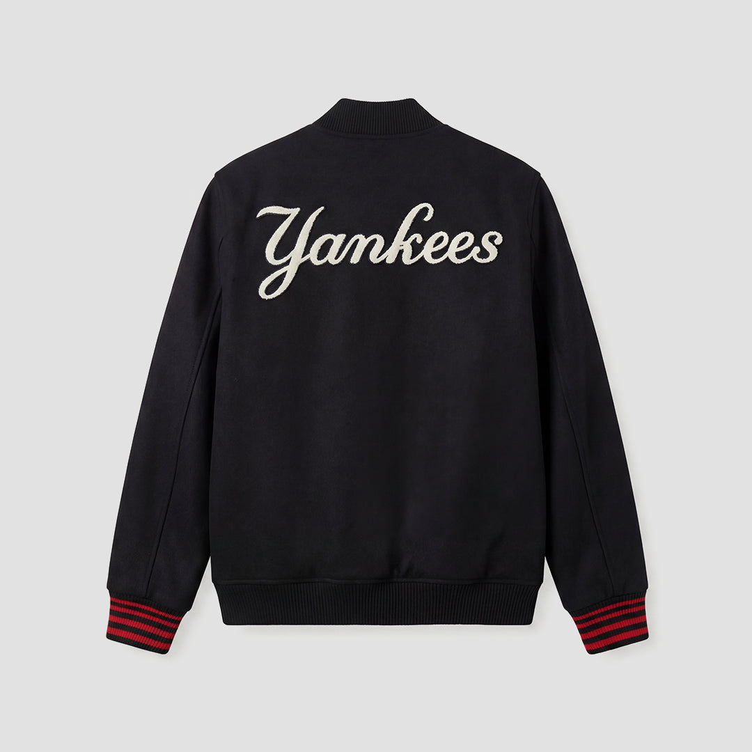 AC Milan x NY Yankees - Giacca Varsity con Scritta sul Fronte e Retro