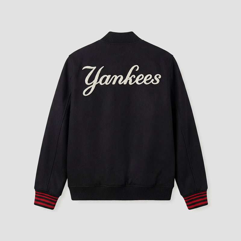 AC Milan x NY Yankees - Giacca Varsity con Scritta sul Fronte e Retro