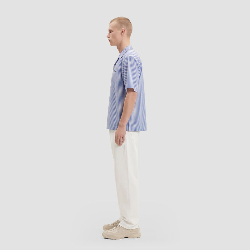 Curva Poplin Manica Corta Azzurro Chiaro