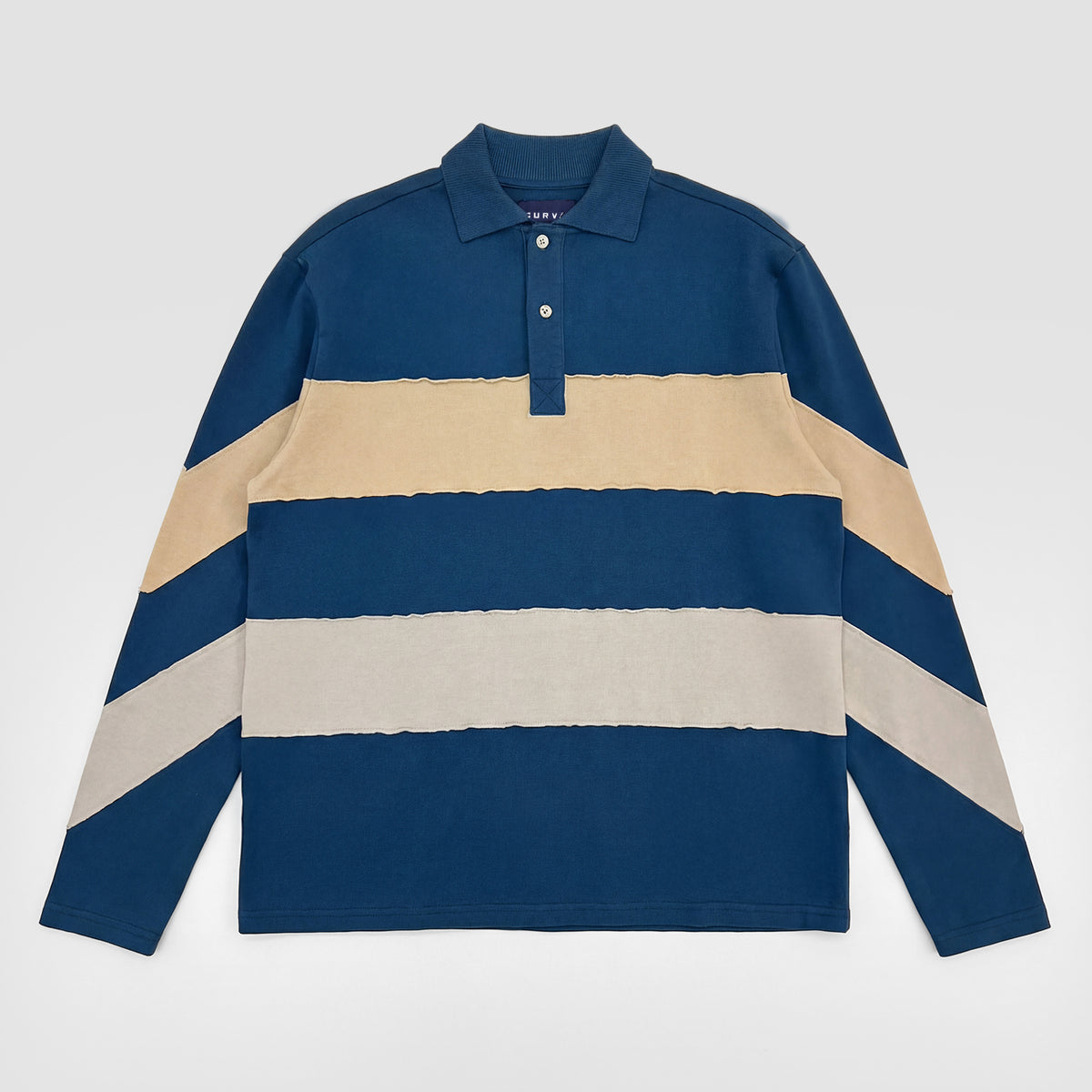 Curva Polo Manica Lunga Navy Rugby