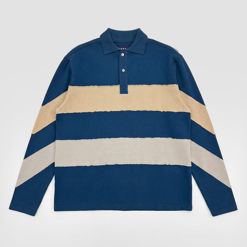 Curva Polo Manica Lunga Navy Rugby