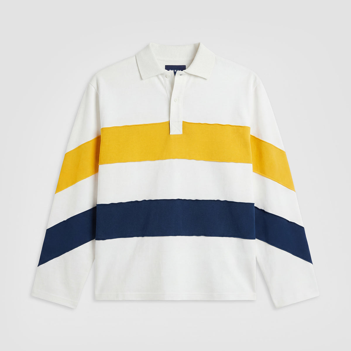Curva Rugby Polo Long Sleeve White