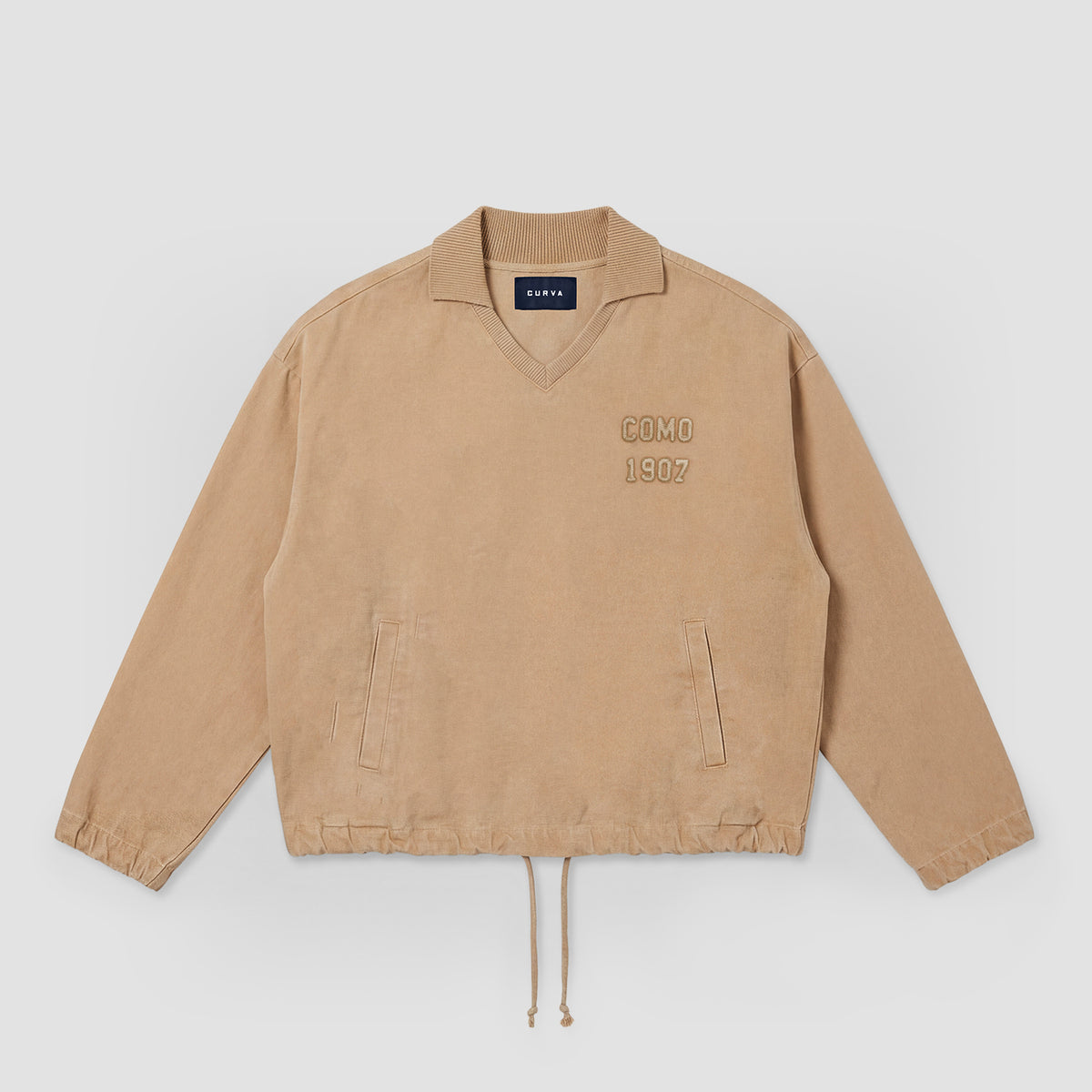 Curva Canvas Overshirt Beige