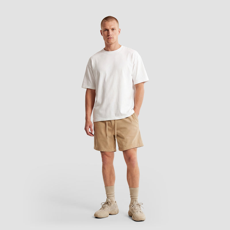 Curva Canvas Shorts Beige