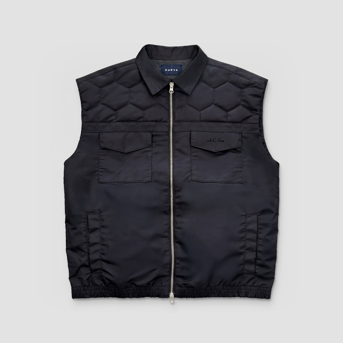 Curva Gilet Nylon Nero