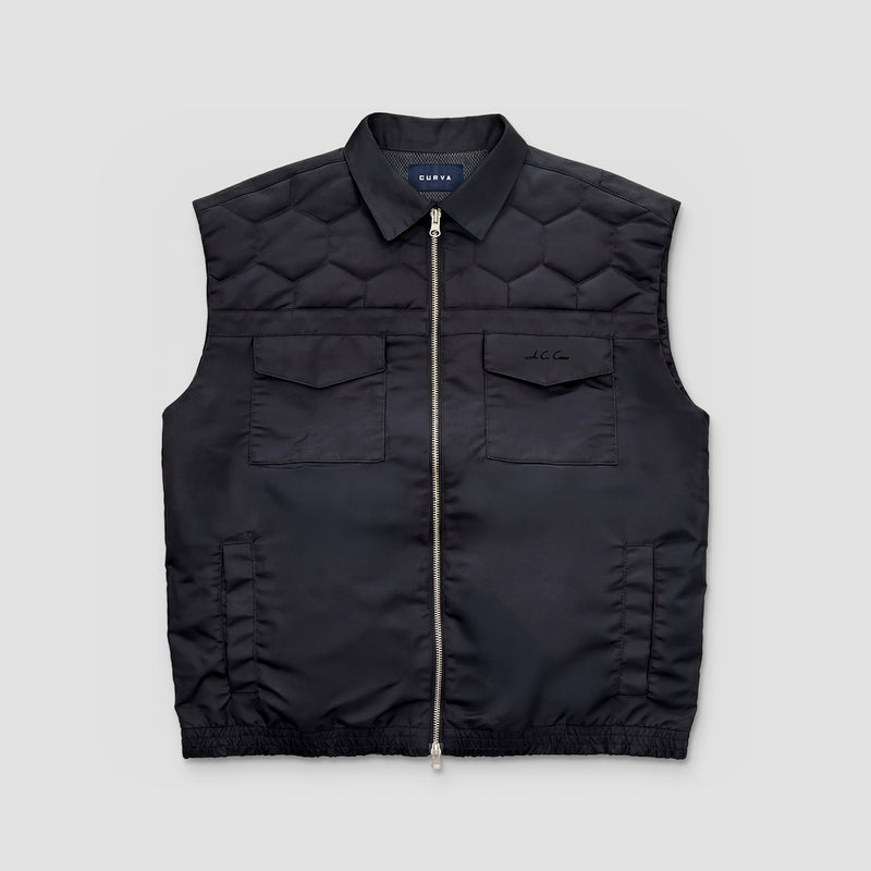Curva Gilet Nylon Nero