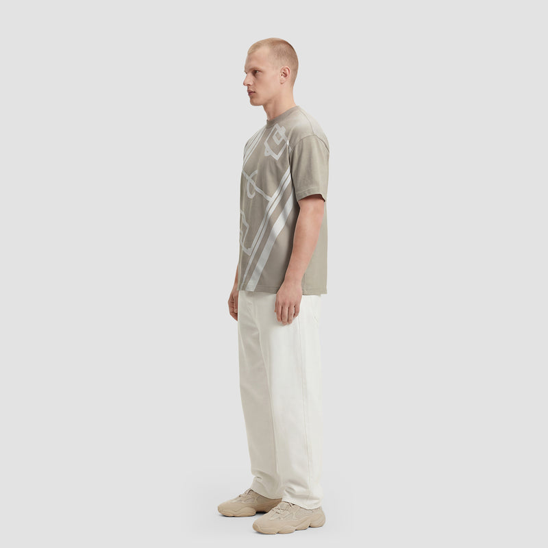 Curva Campo Da Calcio T-shirt Grigia