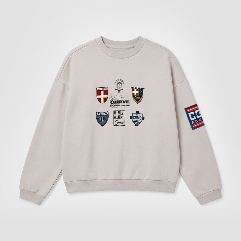 Curva Scudetti Felpa Girocollo Grigio