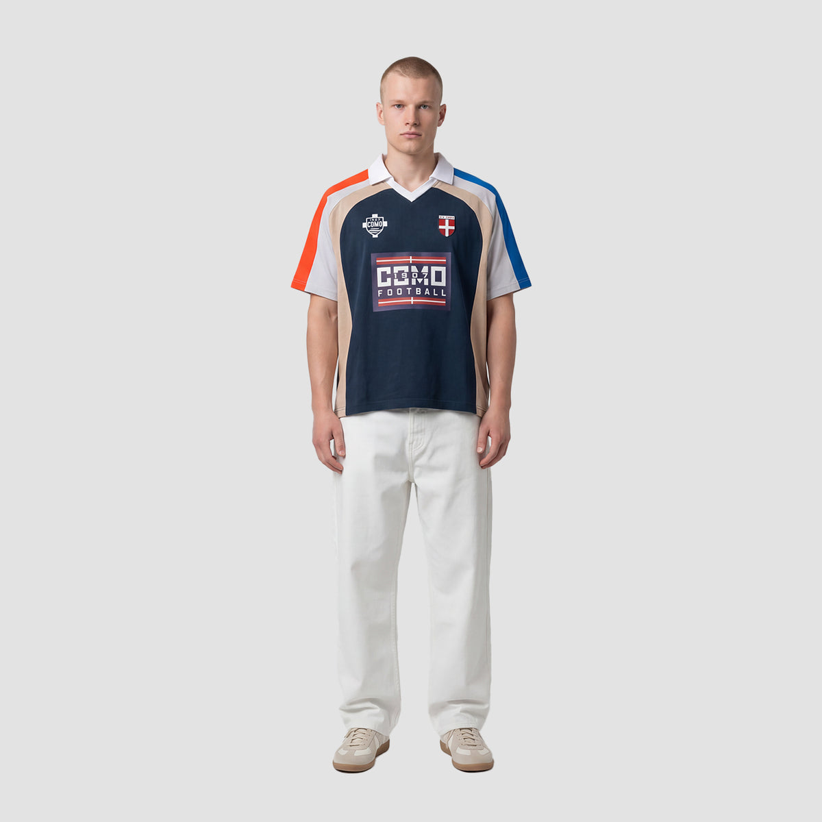 Curva Como 1907 Polo Manica Corta Navy