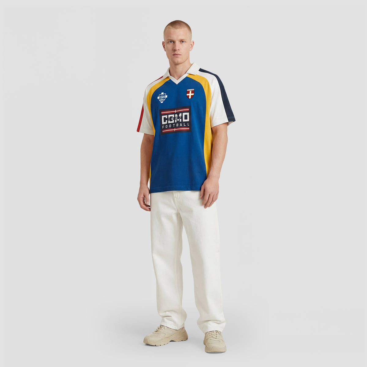 Curva Como 1907 Polo Manica Corta Royal