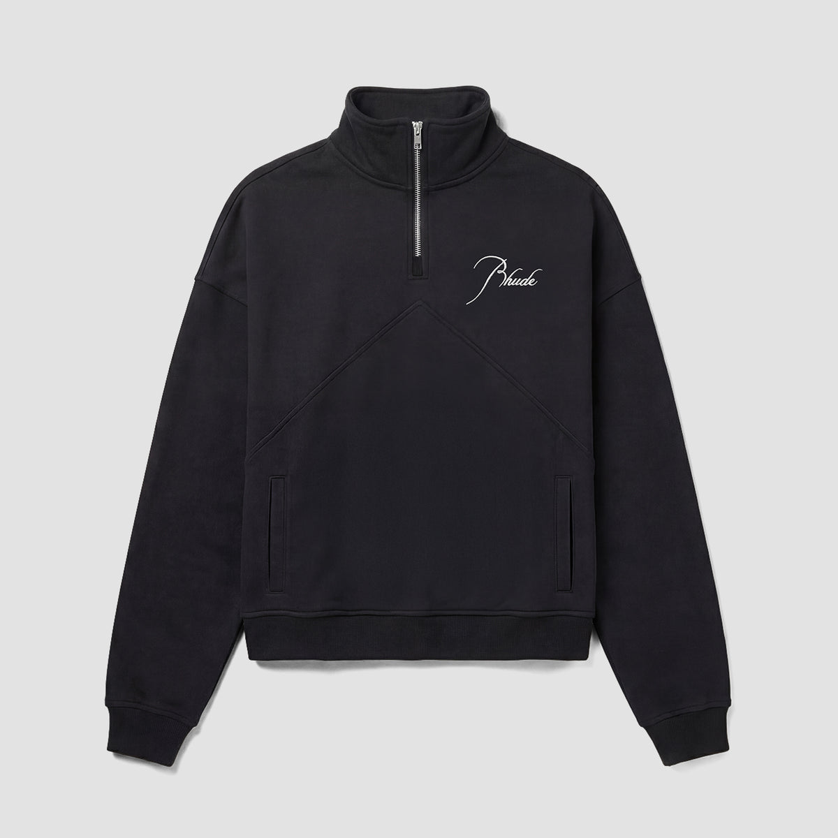 RHUDE Classique Quarter Zip Black