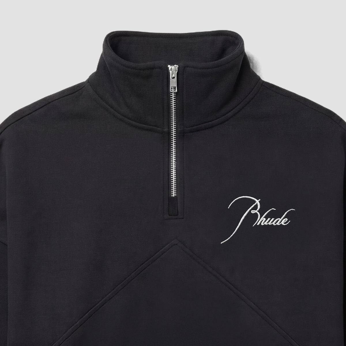 RHUDE Classique Quarter Zip Black