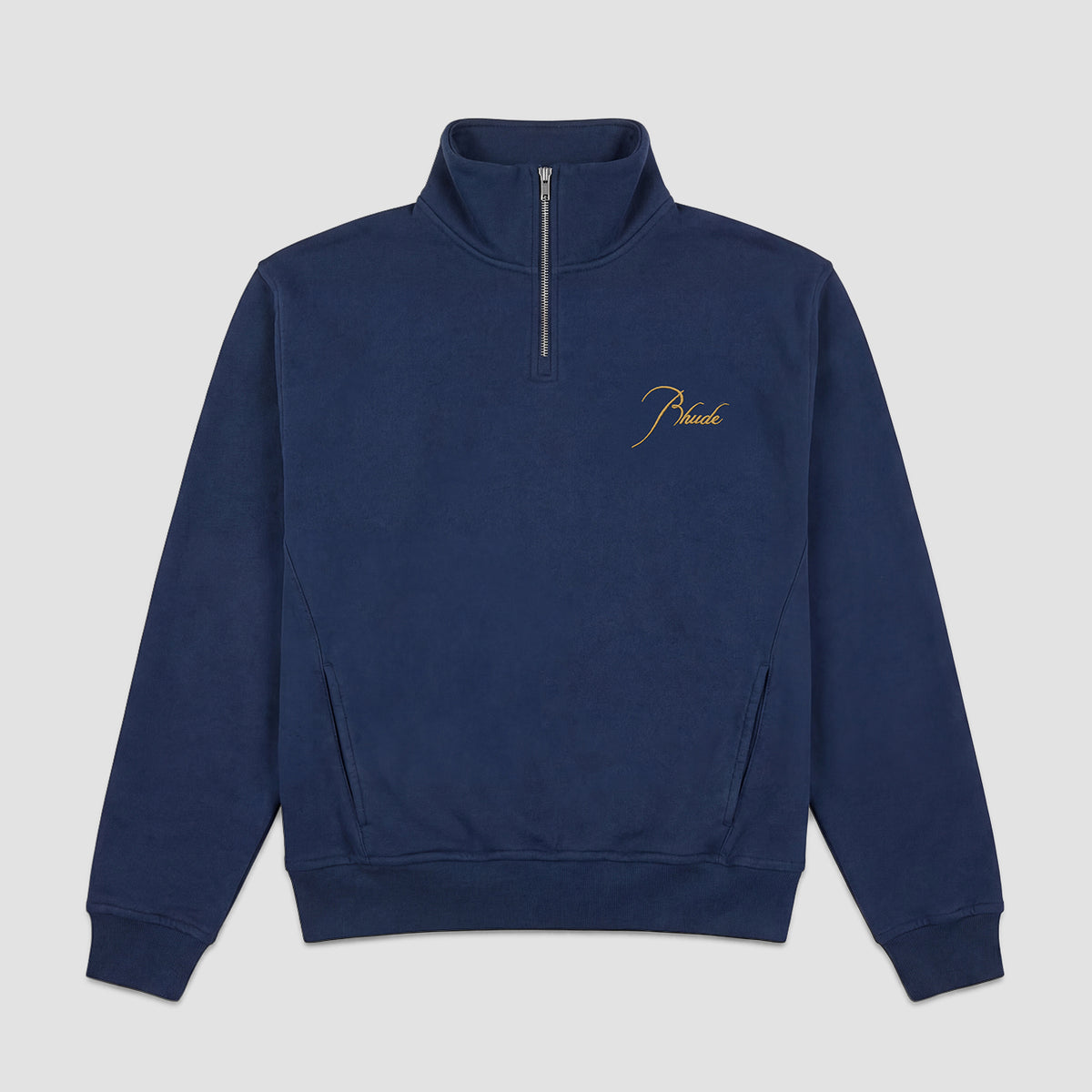 RHUDE Classique Quarter Zip Navy