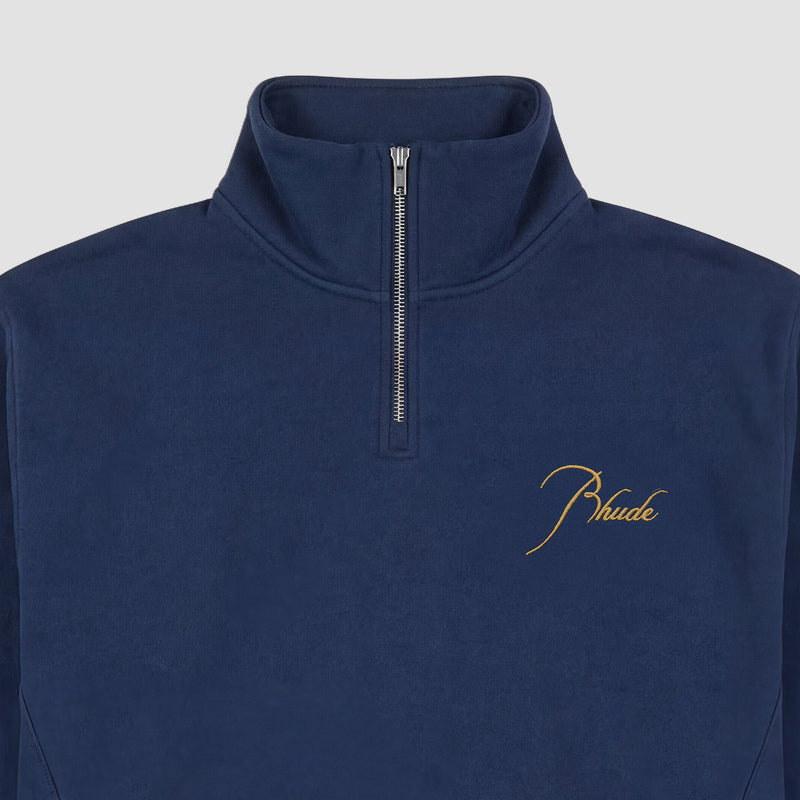 RHUDE Classique Quarter Zip Navy