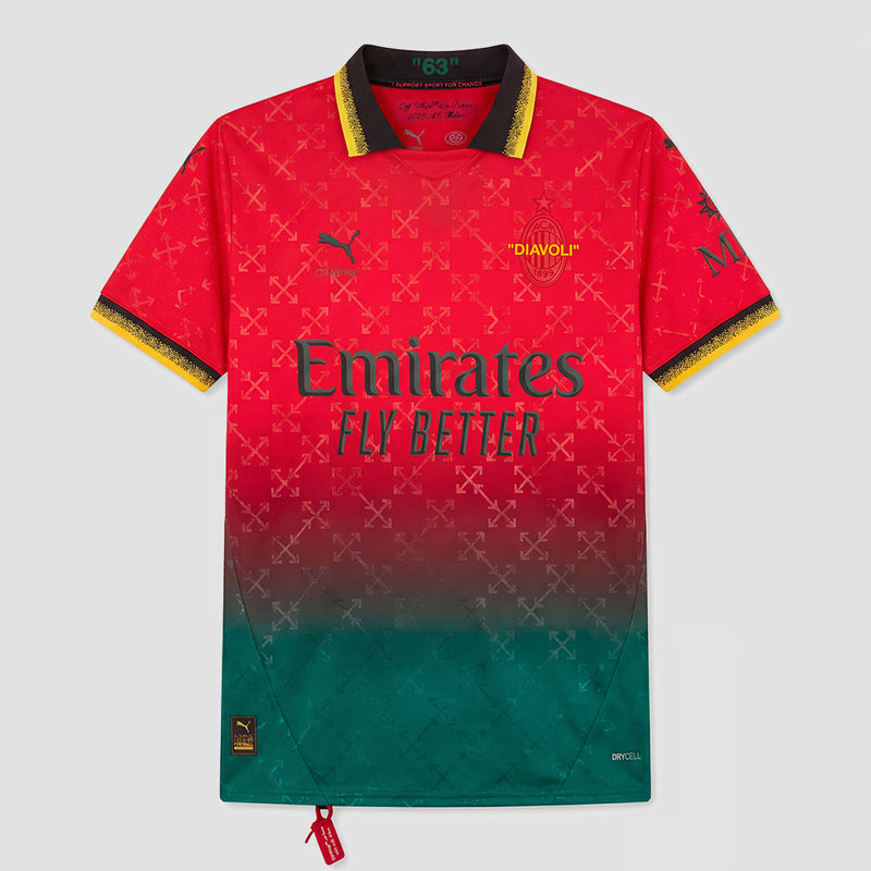 Maglia Rossa Puma x AC Milan x Off-White 2024/25