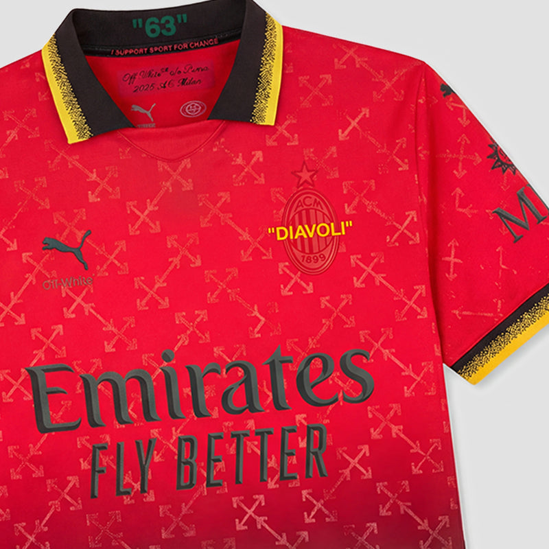 Maglia Rossa Puma x AC Milan x Off-White 2024/25