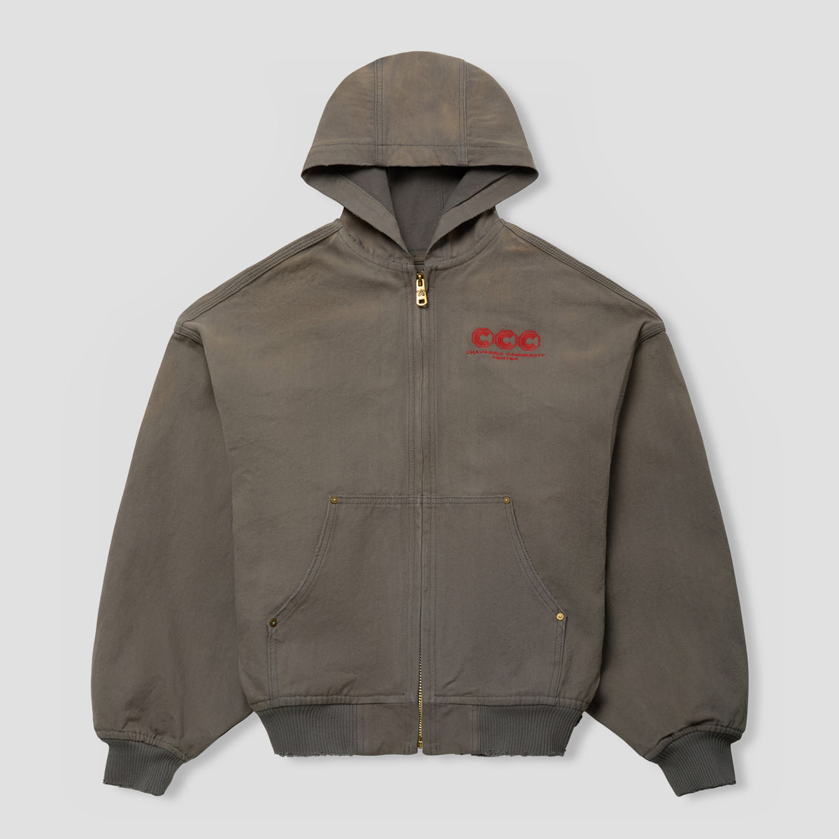 Willy Chavarria Juggernaut Workwear Hoodie Concrete