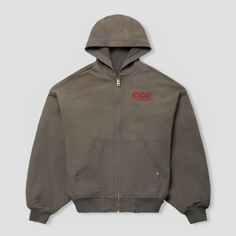 Willy Chavarria Juggernaut Workwear Hoodie Concrete