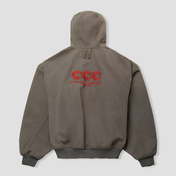 Willy Chavarria Juggernaut Workwear Hoodie Concrete