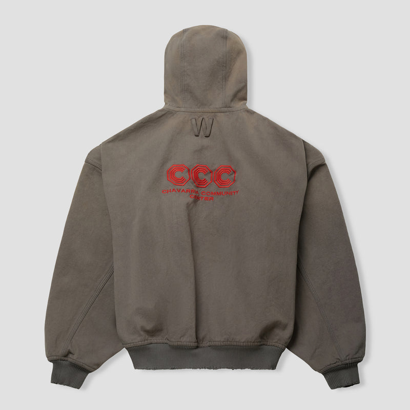 Willy Chavarria Juggernaut Workwear Hoodie Concrete