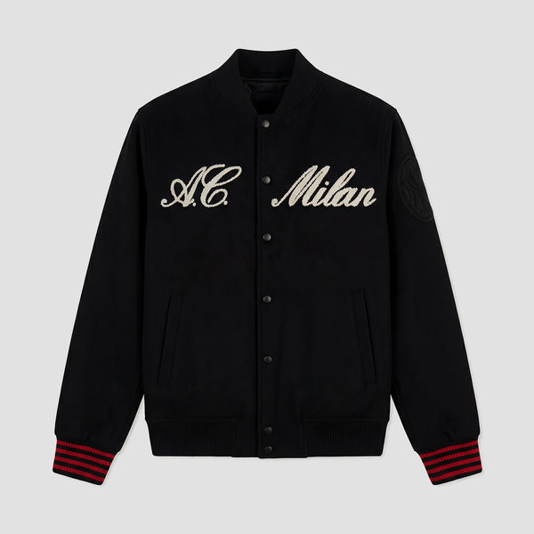 AC Milan x NY Yankees - Giacca Varsity con Scritta sul Fronte e Retro