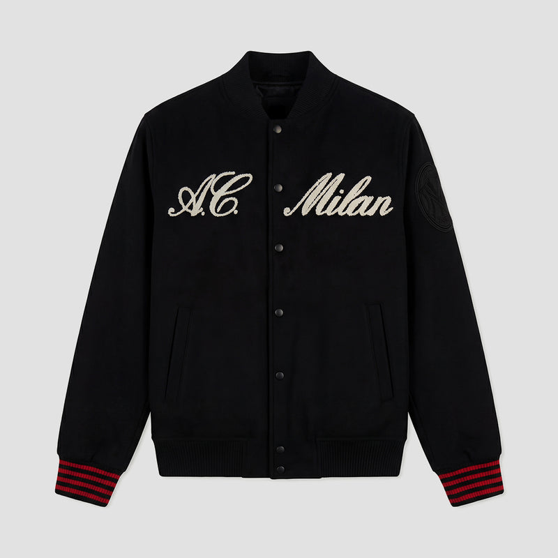 AC Milan x NY Yankees - Giacca Varsity con Scritta sul Fronte e Retro