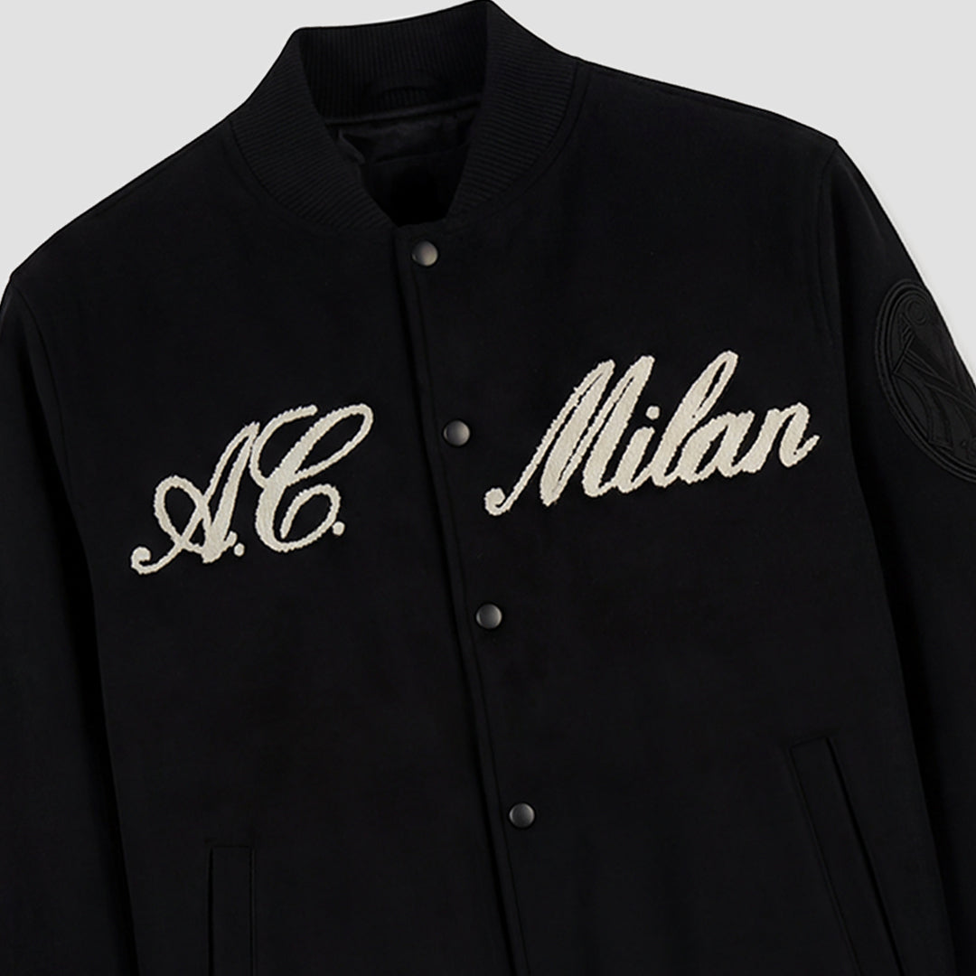 AC Milan x NY Yankees - Giacca Varsity con Scritta sul Fronte e Retro