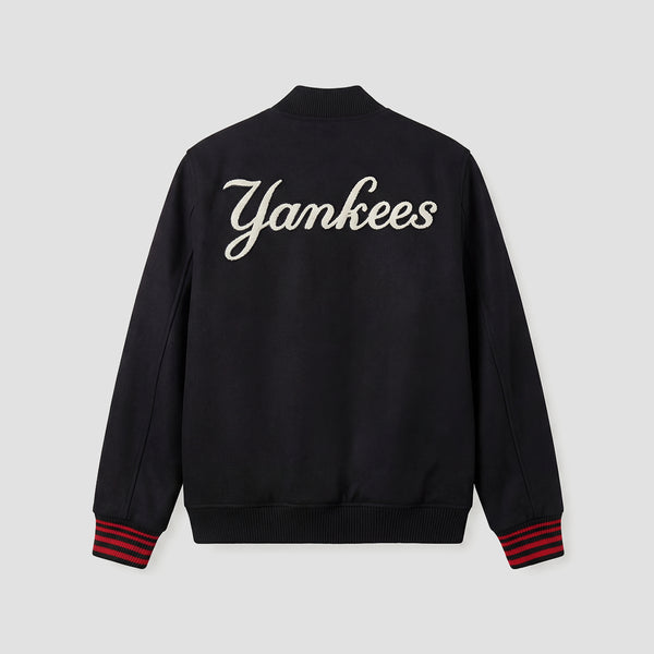 AC Milan x NY Yankees - Giacca Varsity con Scritta sul Fronte e Retro