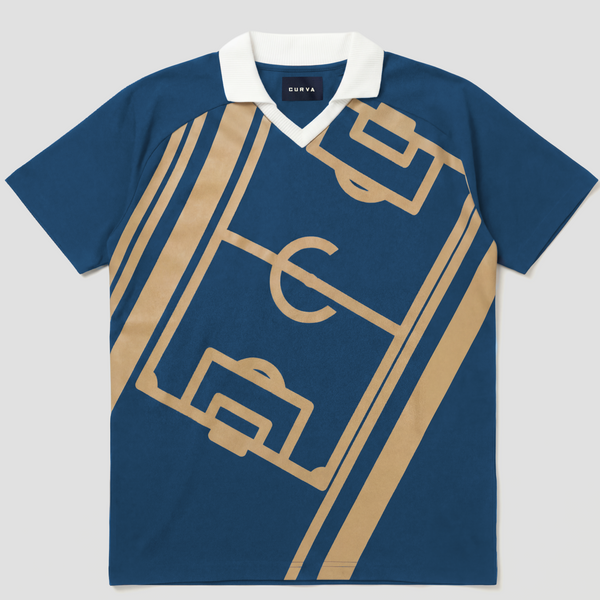 Curva Football Field Polo Shortsleeve Navy