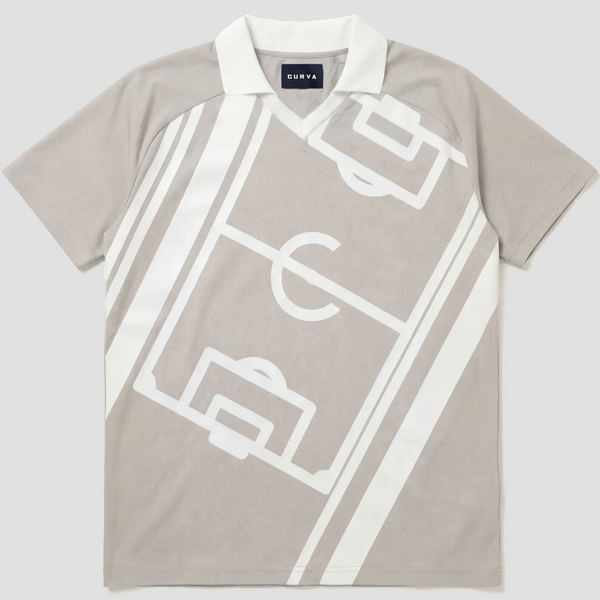 Curva Football Field Polo Shortsleeve Grey