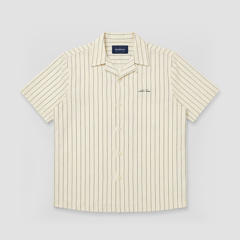 Curva Camicia Maniche Corte Avorio