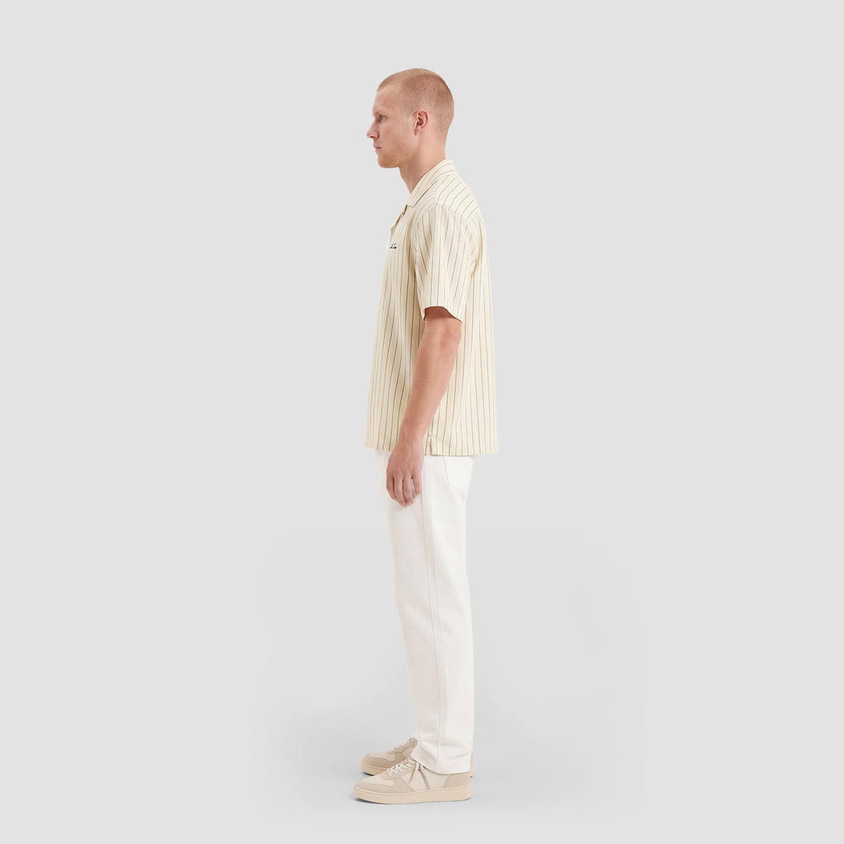Curva Camicia Maniche Corte Avorio