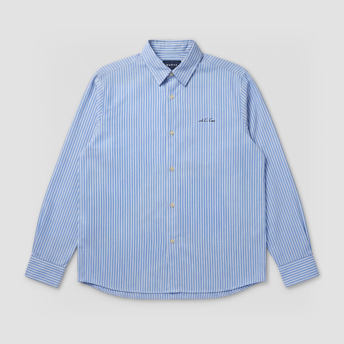 Curva Poplin Manica Lunga Azzurro Chiaro