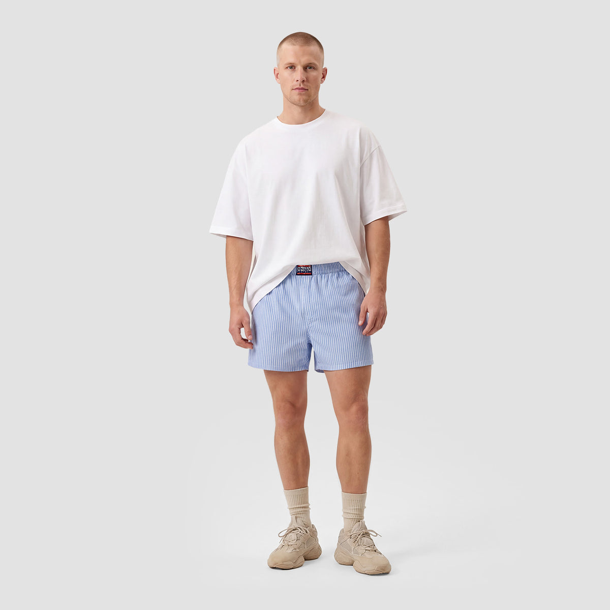 Curva Poplin Shorts Azzurro Chiaro