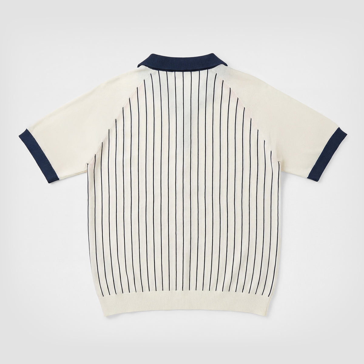 Curva Knit Polo Manica Corta Avorio