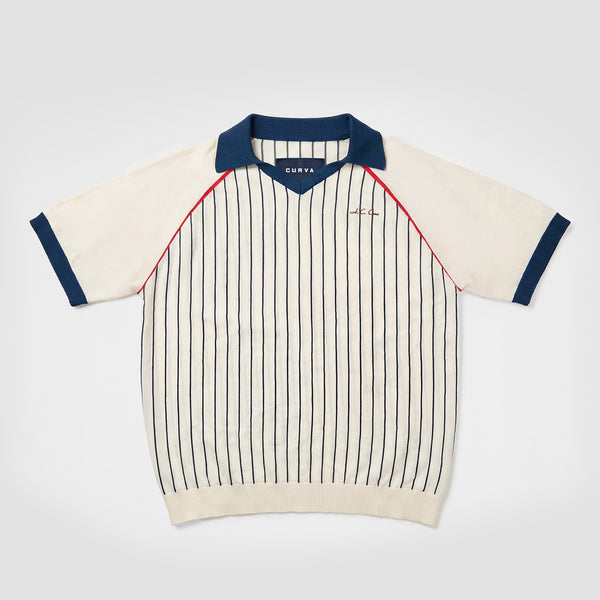 Curva Knit Polo Short Sleeve Ivory