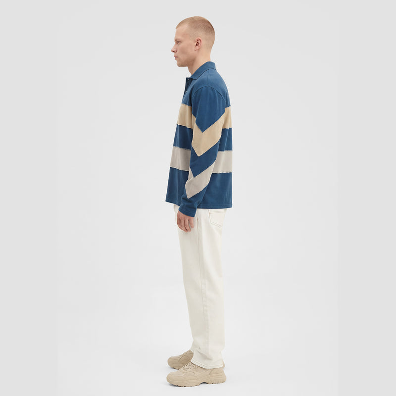Curva  Polo Manica Lunga Navy Rugby