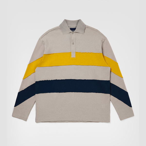 Curva Longlsleeve Polo Rugby Grey