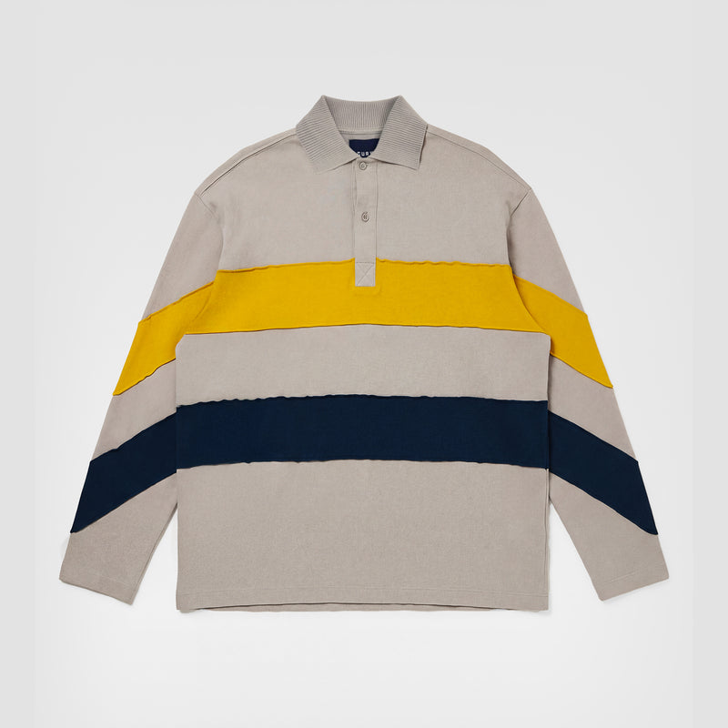 Curva Polo Manica Lunga Grigia Rugby