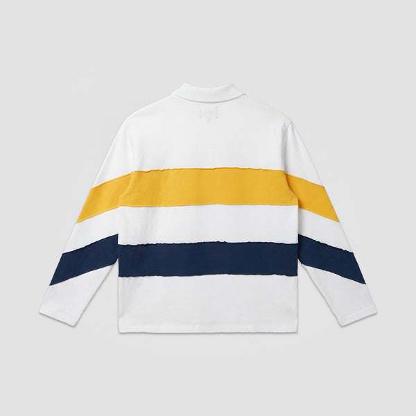 Curva Rugby Polo Long Sleeve White