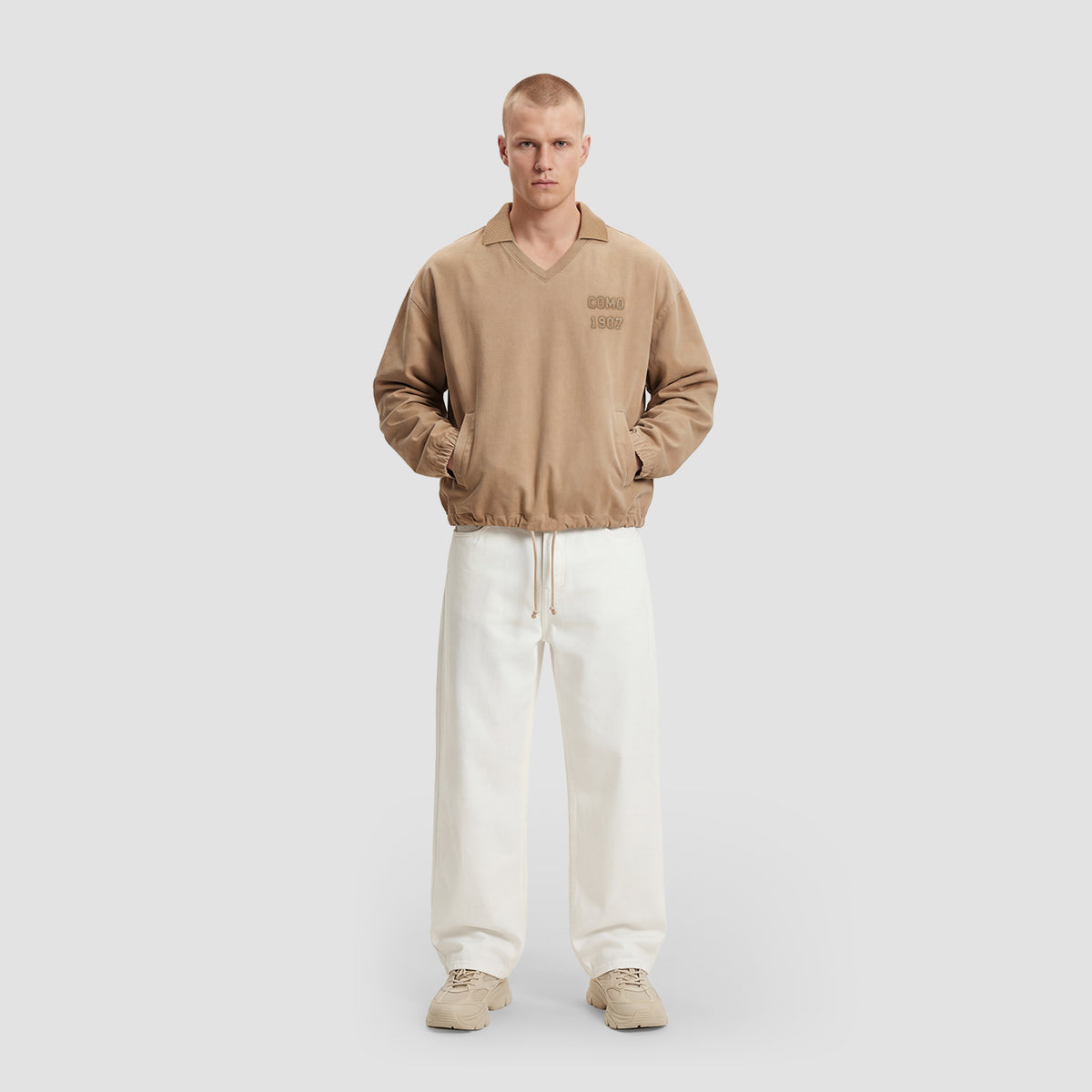 Curva Canvas Overshirt Beige