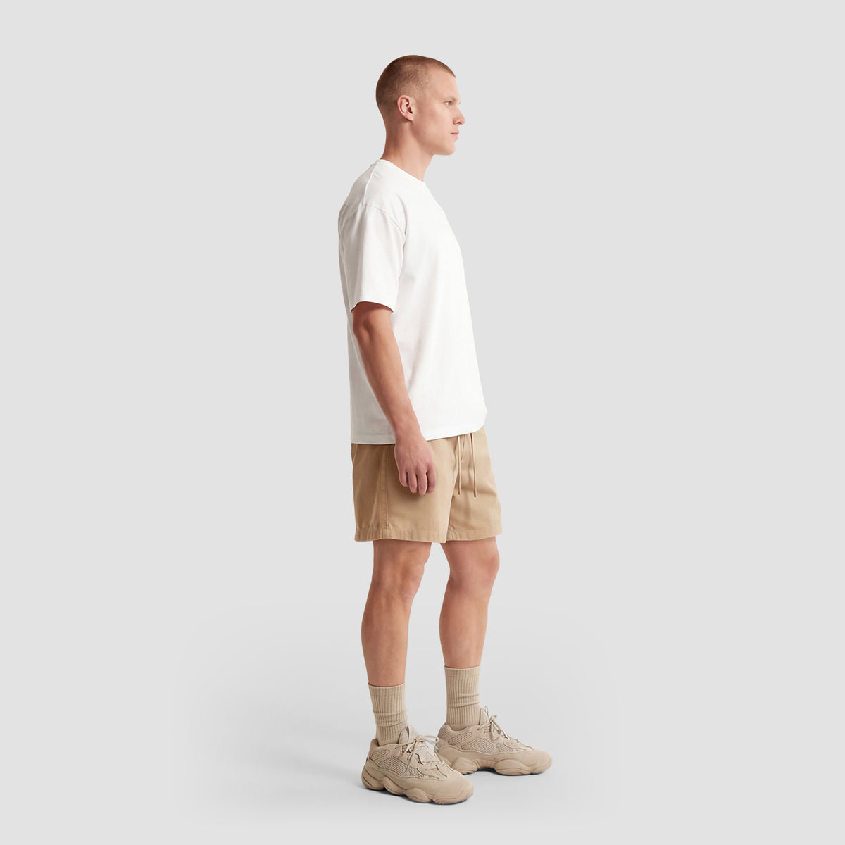Curva Canvas Shorts Beige