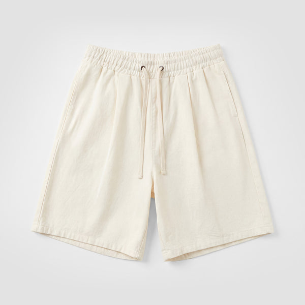 Curva Canvas Baggy Shorts  Off white 