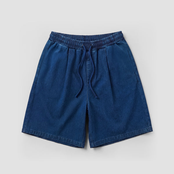 Curva Canvas Baggy Shorts Navy