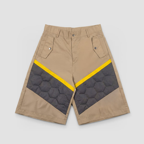 Curva Nylon Baggy Shorts  Beige 