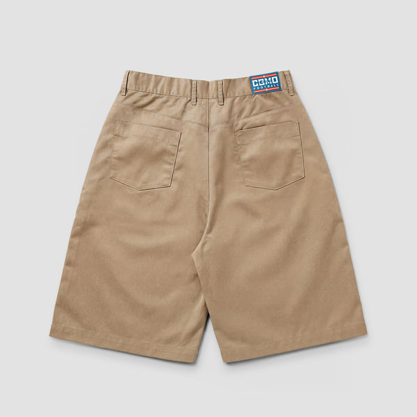 Curva Nylon Baggy Shorts  Beige 