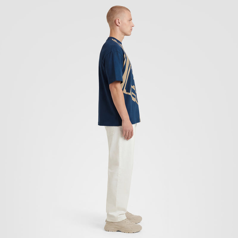 Curva Campo Da Calcio T-shirt Navy