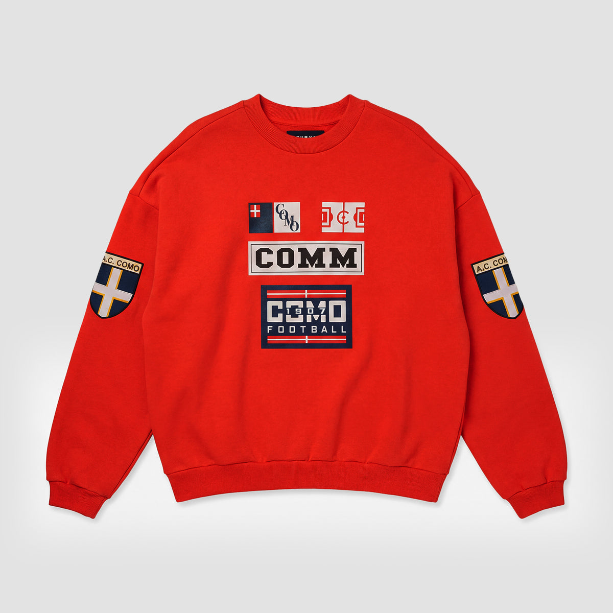 Curva Comm Felpa Girocollo Rosso