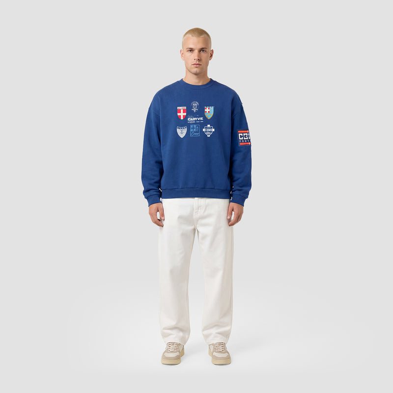 Curva Scudetti Felpa Girocollo Navy